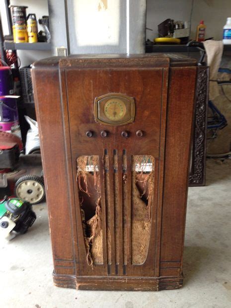 old radio box metal skin|how to refinish a radio.